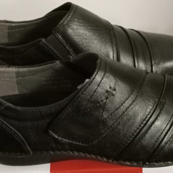 PROPET Calliope Black Leather velcro over loafers slip ons shoes NIB sz 8 1/2 M - Picture 2 of 5